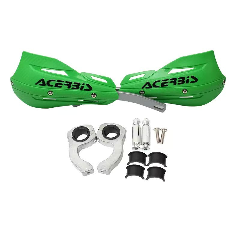 Green Handlebar Bar Guards Motocross Enduro - Mount Kit KTM etc Hand Guard