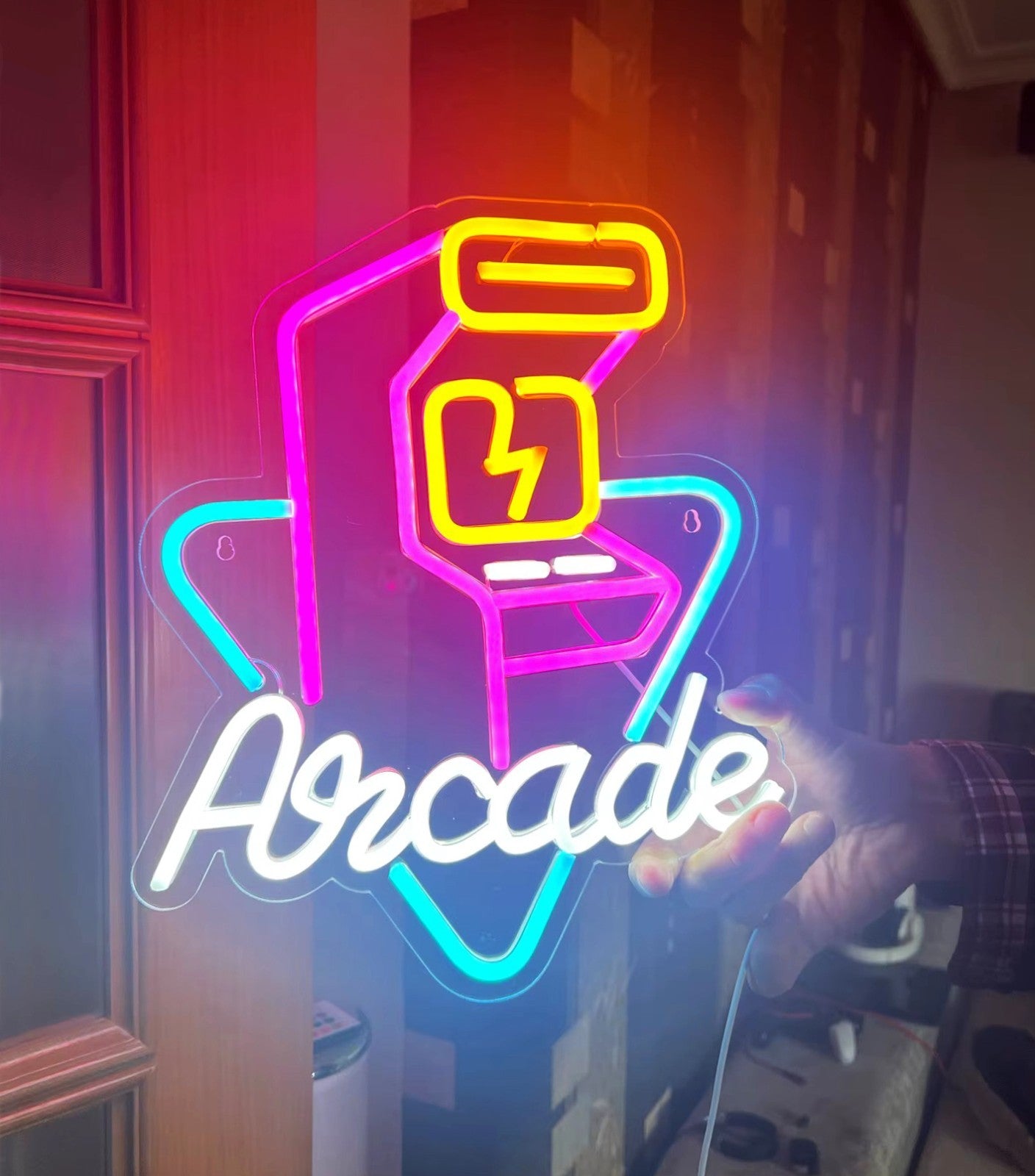 Arcade Machine LED Neon Light - Gaming Sign Wall Gift Man Cave 80s Xbox Retro