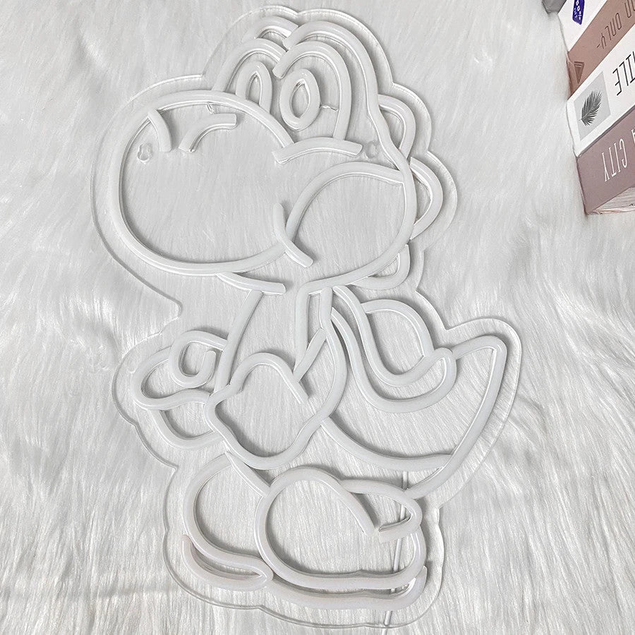 Yoshi / Mario Themed Neon Light - Nintendo Retro Gaming Sign Wall Gift USB