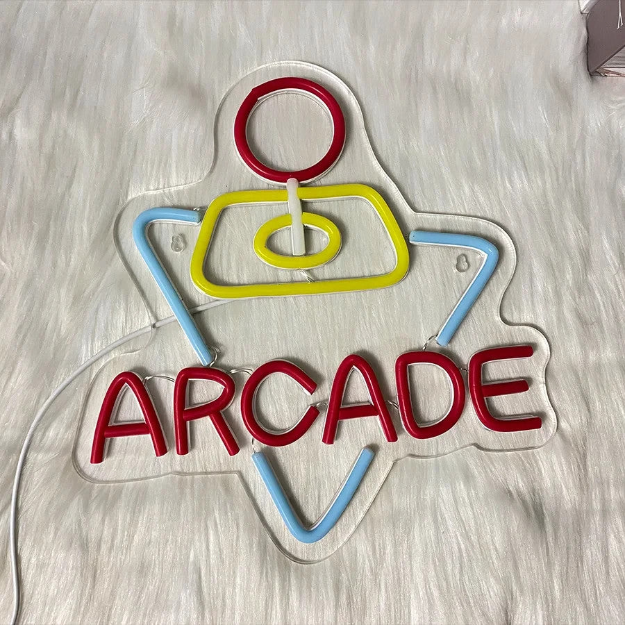 Arcade Machine LED Neon Light - Gaming Sign Wall Gift Man Cave 80s Xbox Retro