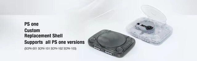 Replacement Casing / Shell / Case for PS1 PS One 1 Console - Transparent Clear