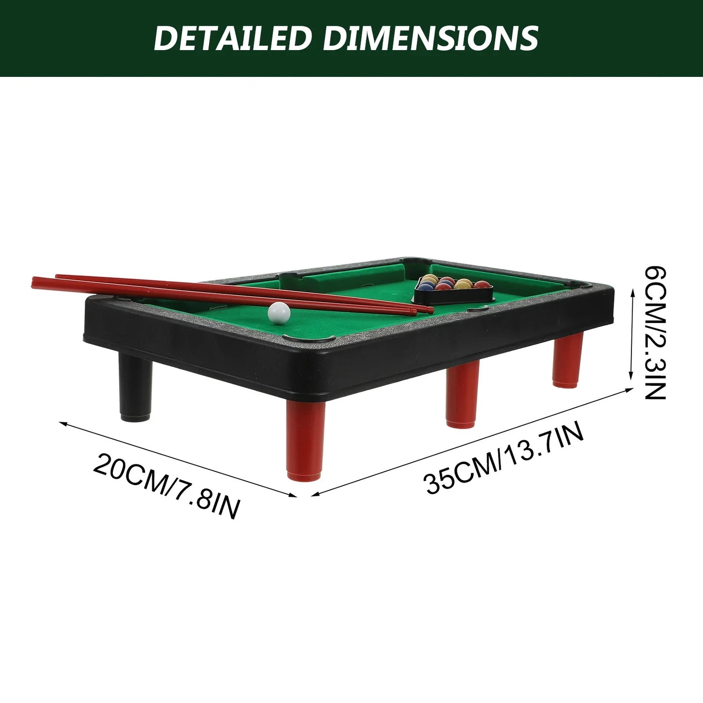 Mini Pool Table Game Tabletop Desktop Sports Billiards Board Party Game Mini Tab
