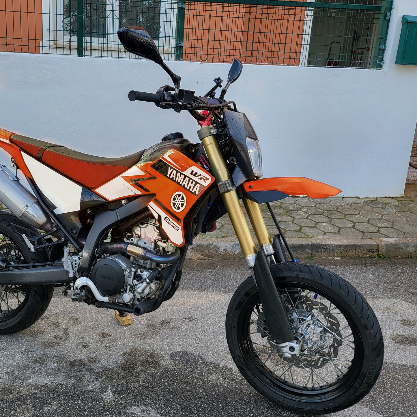 Universal Front Mudguard Fender - Supermoto / Motocross / Enduro Orange KTM Etc