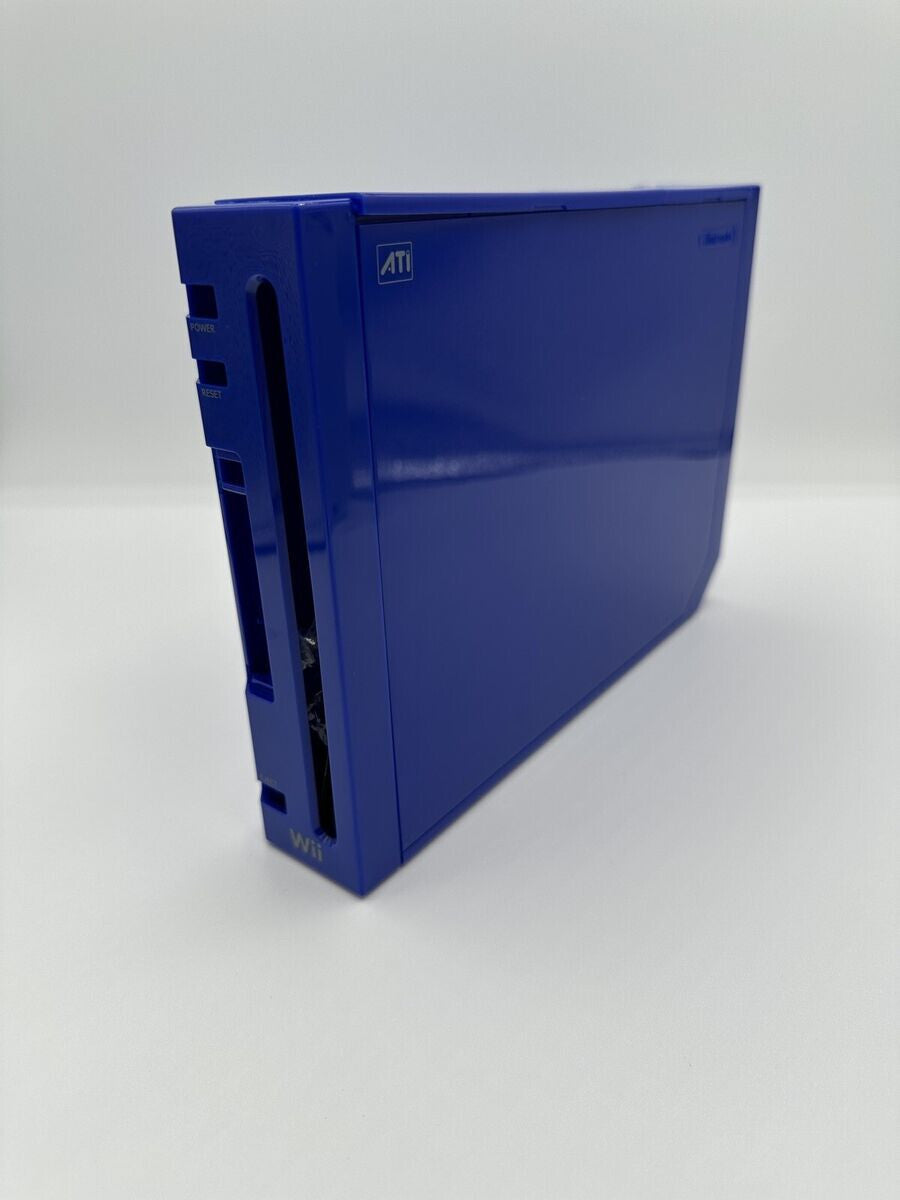 Replacement Casing / Shell / Case for Nintendo Wii Console - Solid Blue