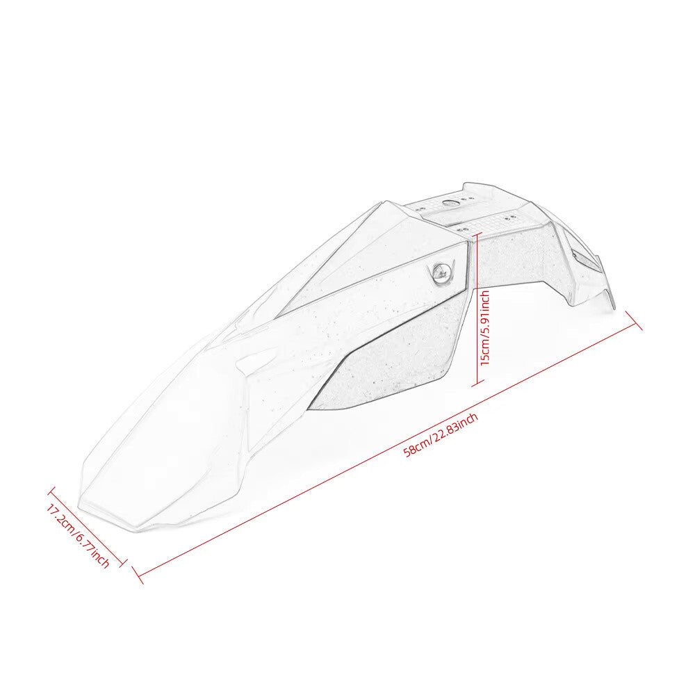 Universal Front Mudguard Fender - Supermoto / Motocross / Enduro White