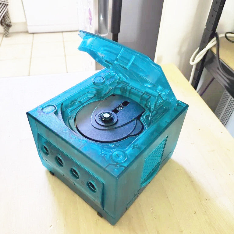 Replacement Casing / Shell / Case Nintendo Gamecube - Transparent Aqua Blue