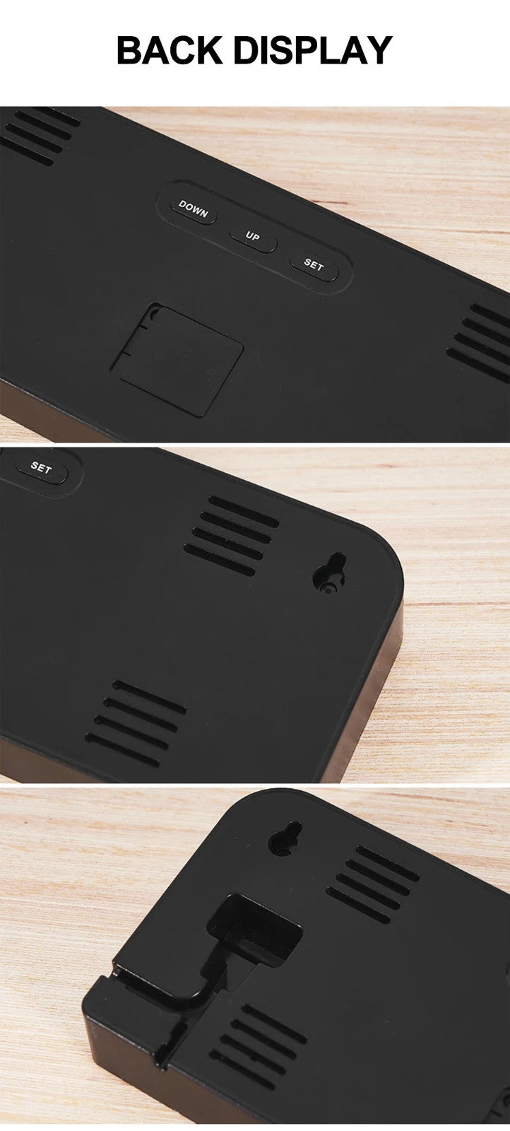 Digital Gym Wall Clock - 24CM Alarm Temperature / Time & Date gage Fitness Yoga