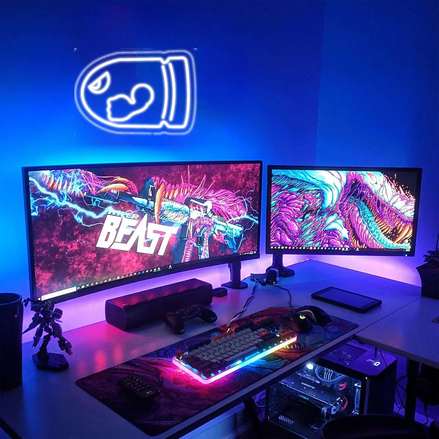 Mario Bullet Neon Light - Nintendo Retro Gaming Sign