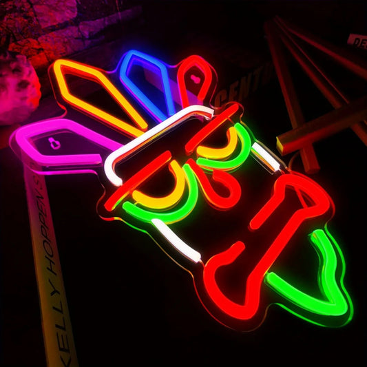 Aku Aku LED Neon Light - Crash Bandicoot Sign Playstation Retro PS1