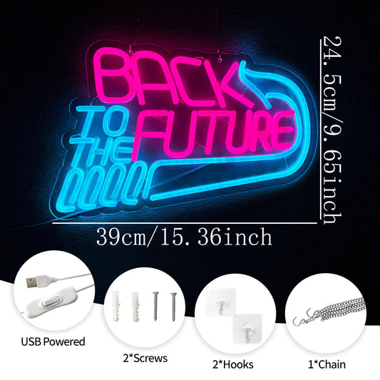 Back To The Future Retro Neon Sign - LED Light 80's