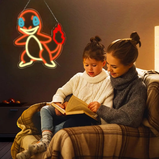 Charmander Pokemon Neon Sign - Retro Gaming Light LED