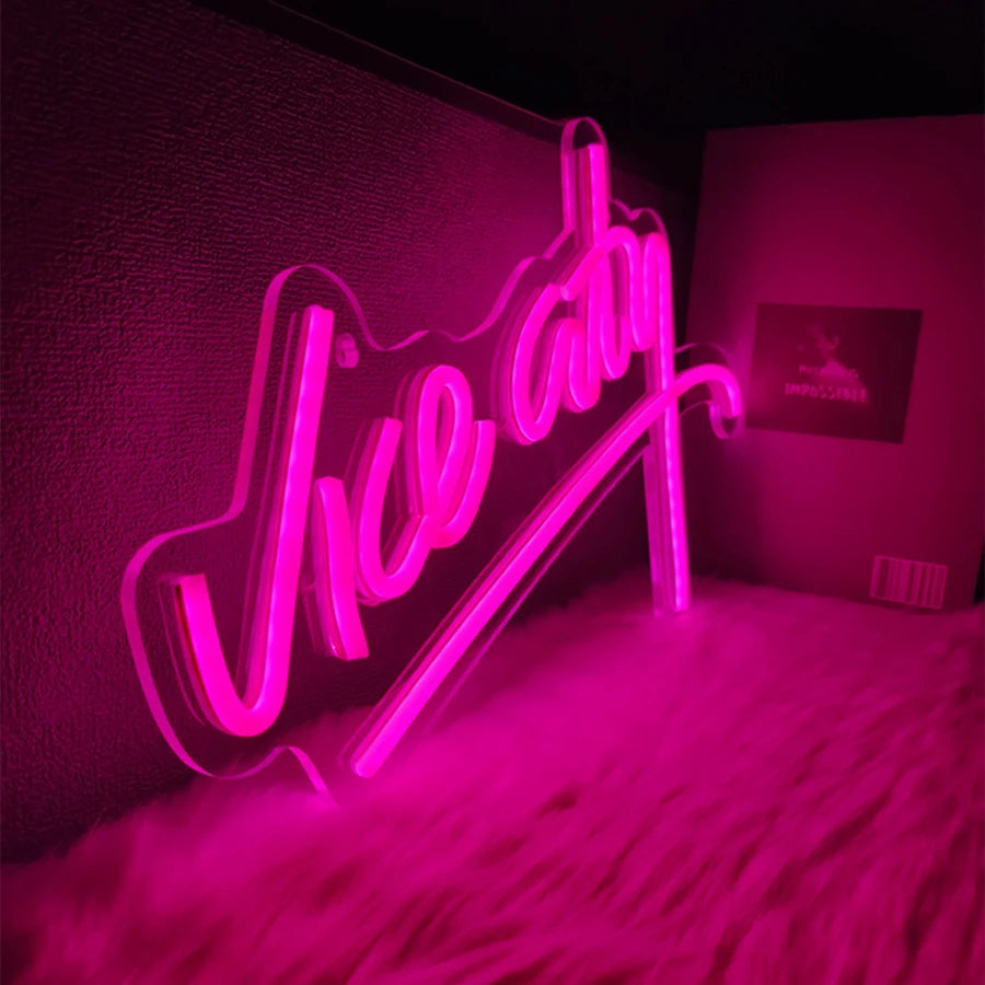 GTA Vice City LED Neon Light - Grand Theft Auto Sign Playstation Retro PS2 Rockstar