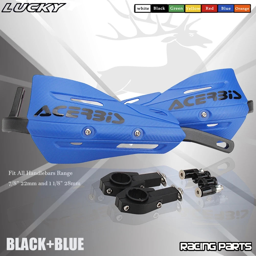 Blue Handlebar Bar Guards Motocross Enduro - Mount Kit Honda etc Hand Guard
