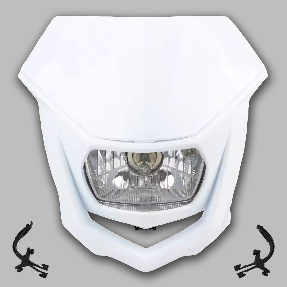 Universal Supermoto Enduro Headlight - For Suzuki Yamaha Honda Motorcycle White