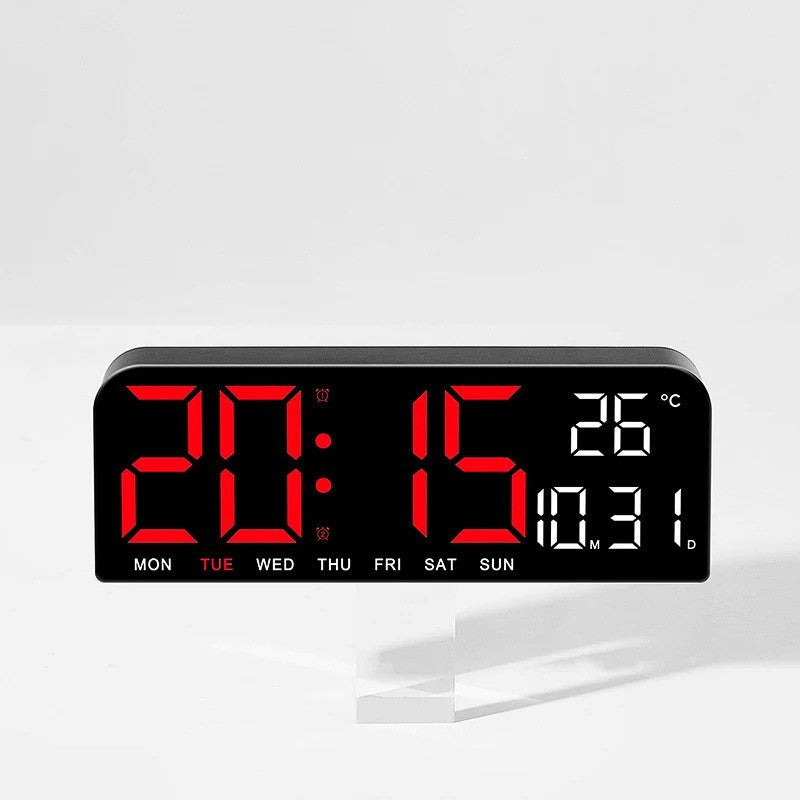Digital Gym Wall Clock - 24CM Alarm Temperature / Time & Date gage Fitness Yoga