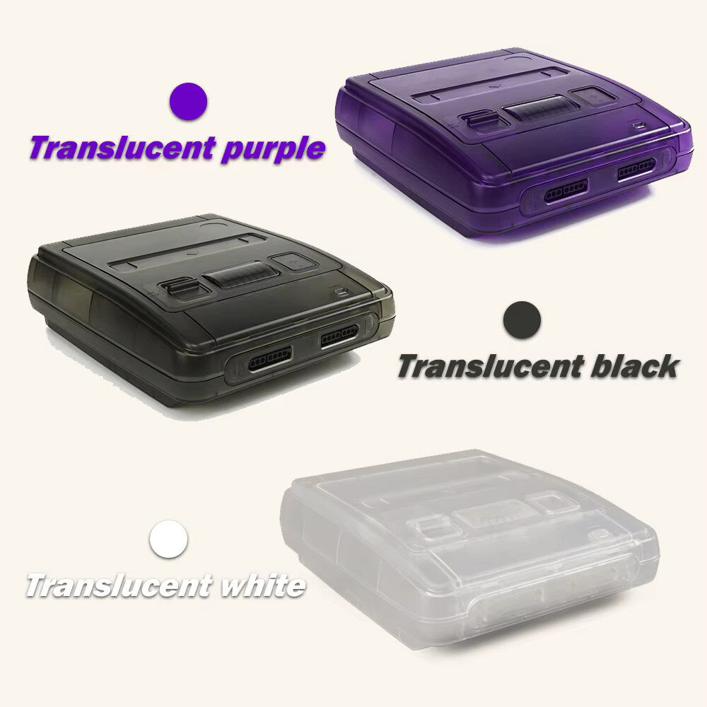 Replacement Casing / Shell / Case Nintendo Snes Console - Transparent Purple