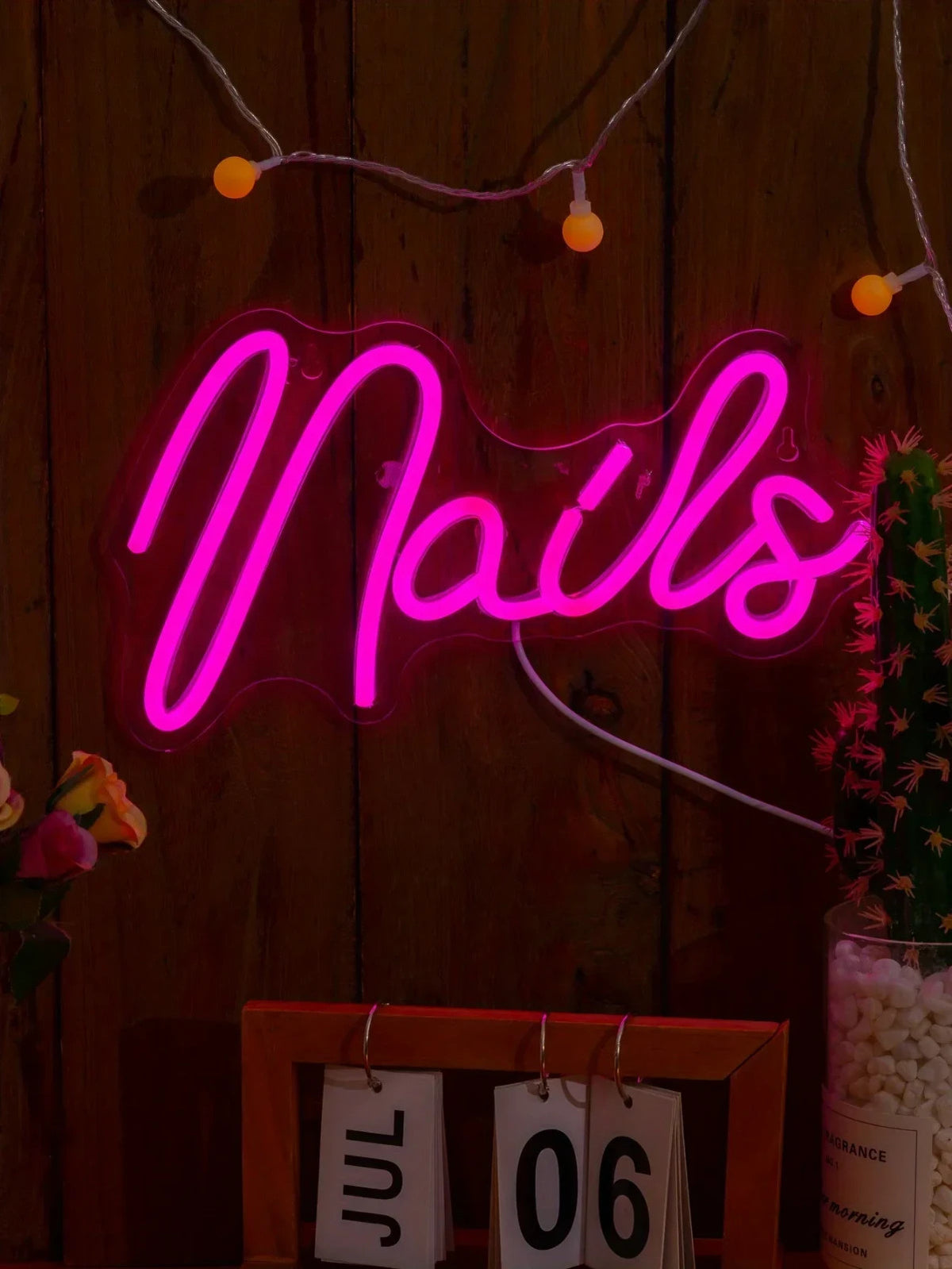 Nail Salon Light Neon Sign -Beauty Bar Lights Womens Self Care Nails Room LED