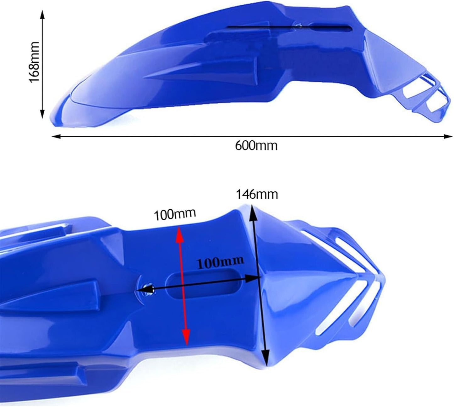 Universal Front Mudguard Fender - Supermoto / Motocross / Enduro Blue Yamaha