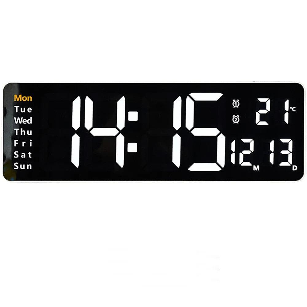 Digital Gym Wall Clock - Alarm Temperature / Time & Date gage Fitness Workout