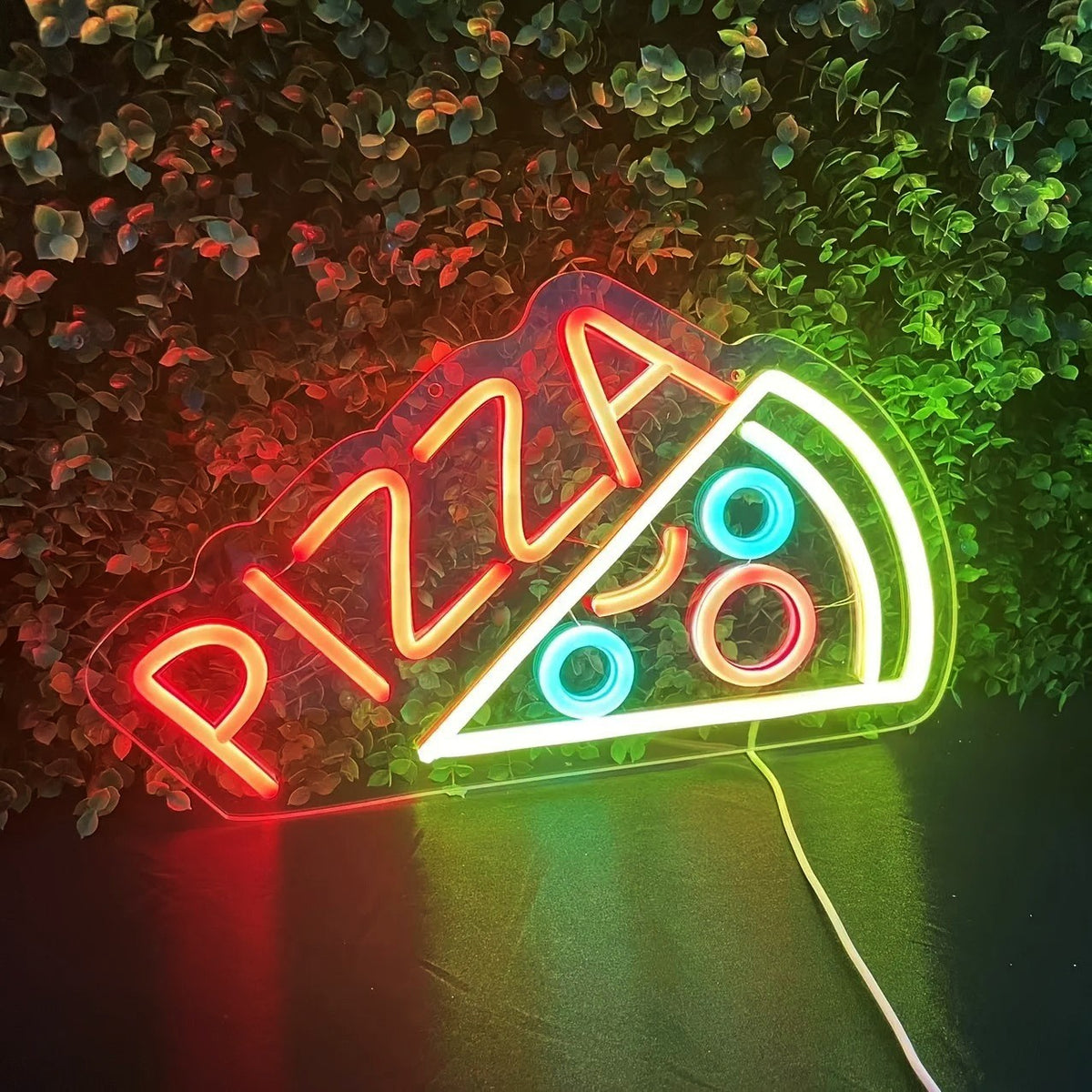 Pizza Slice Neon Sign - LED Light Fast Food Pizza Shop Takeaway Italian