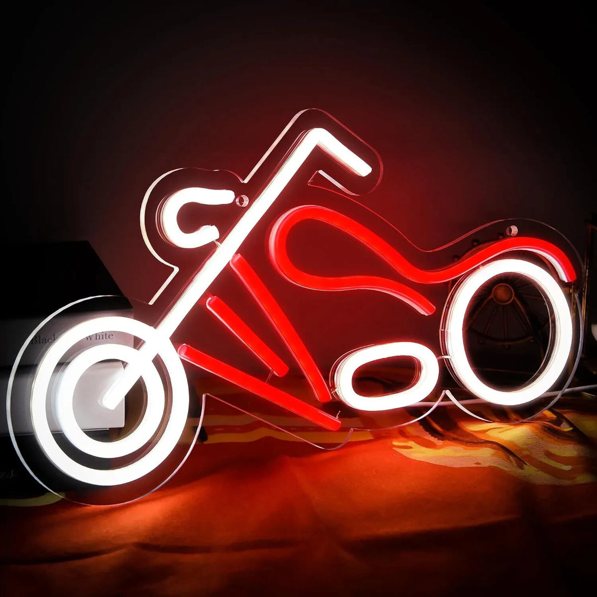 Motorbike Neon Sign - Home LED Light - Man Cave Bar Motorcycle Harley Davidson