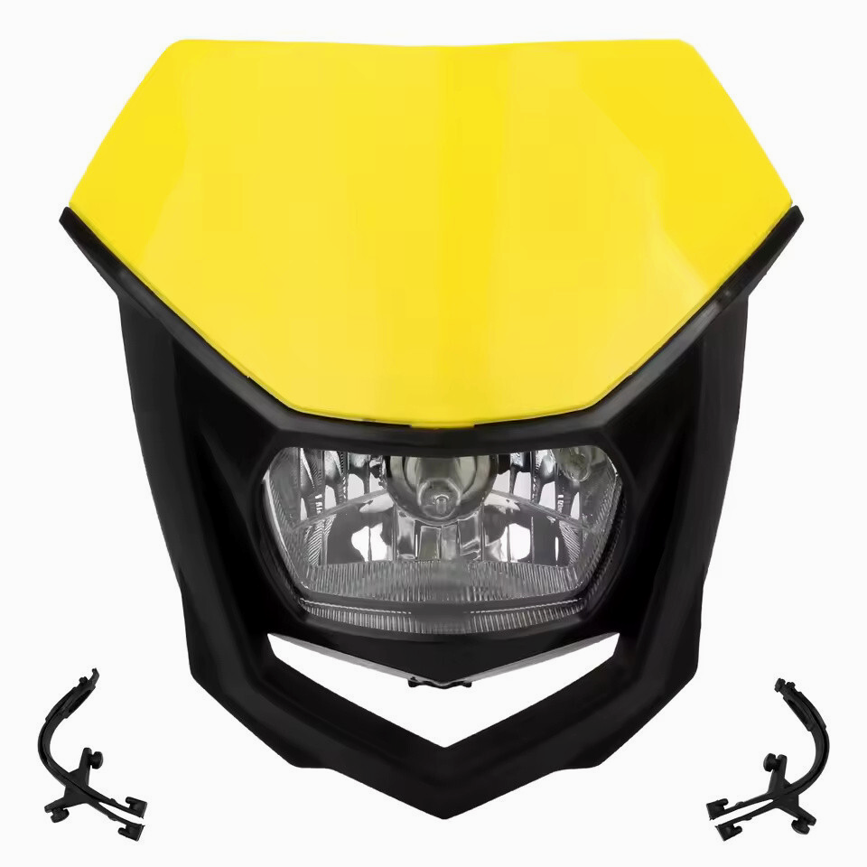 Universal Supermoto Enduro Headlight - For Suzuki Yamaha Honda Motorcycle Yellow