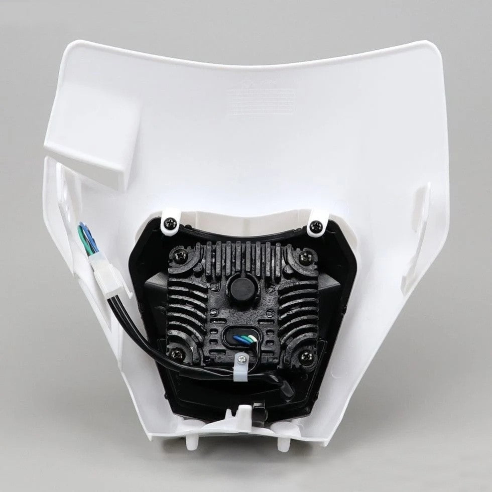 Universal Supermoto LED Headlight - For Kawasaki KTM Yamaha WHITE Motorcycle etc