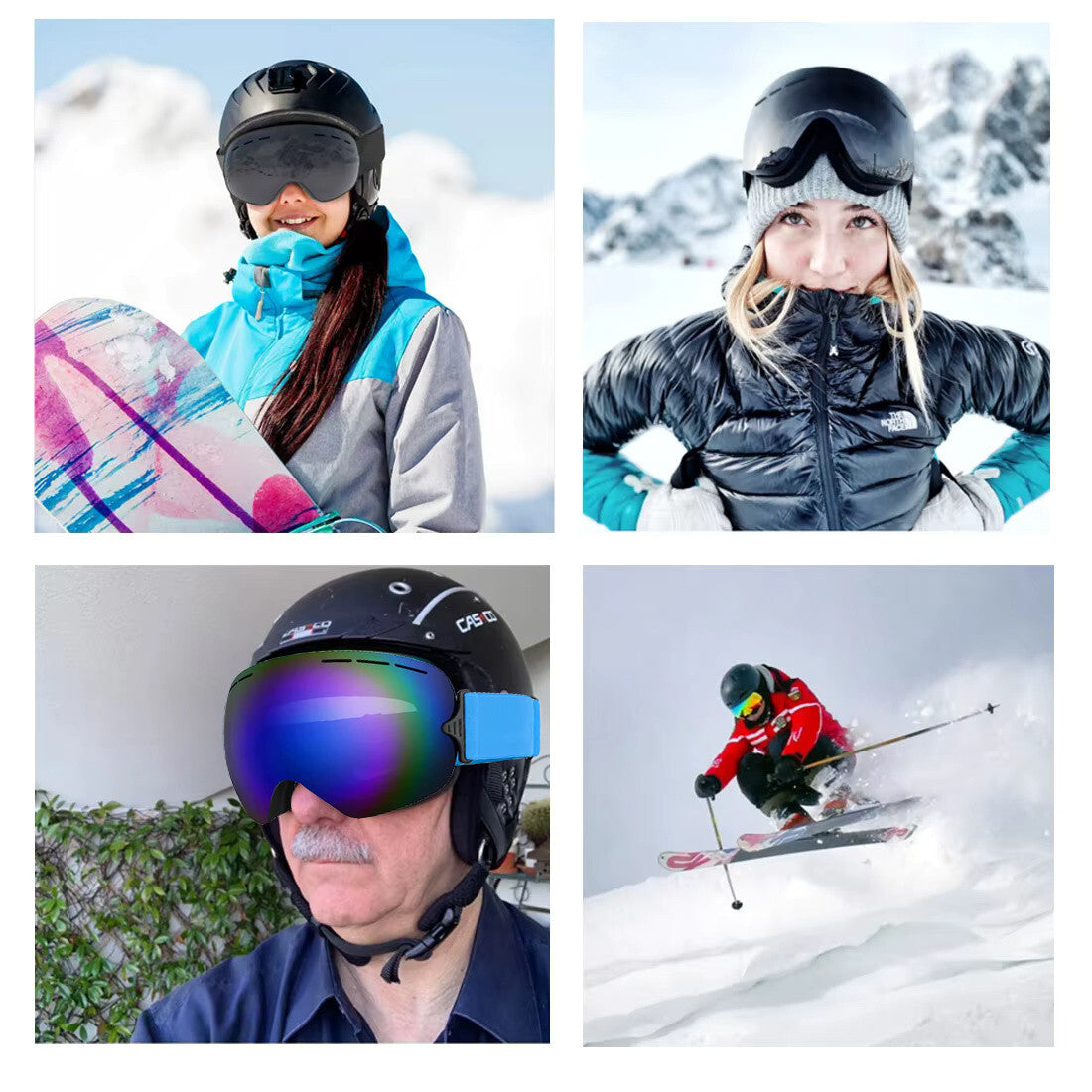 Anti-Fog Ski Snowboard Goggles  - UV400 Adult Men Women Blue
