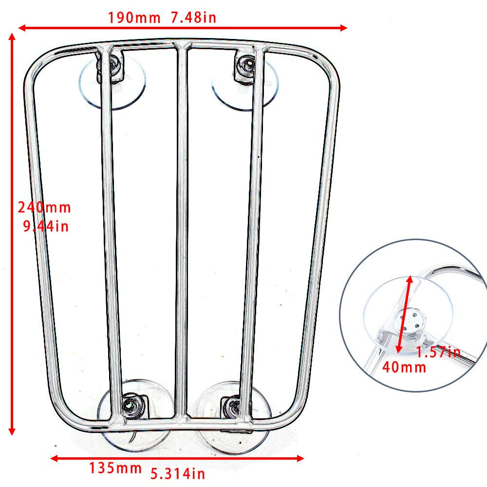 Motorcycle Fuel Tank Luggage Rack - Triumph Bonneville etc Universal Suction Cup