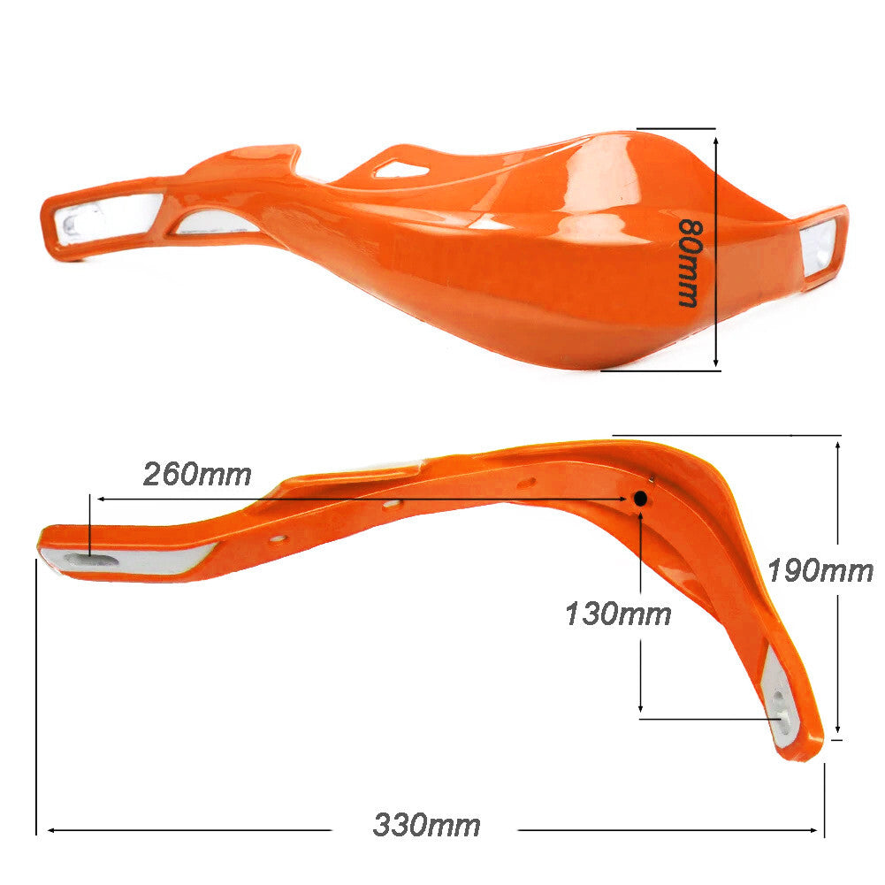 Orange Handlebar Bar Guards For Motocross Enduro - Mount Kit KTM HONDA etc Hand