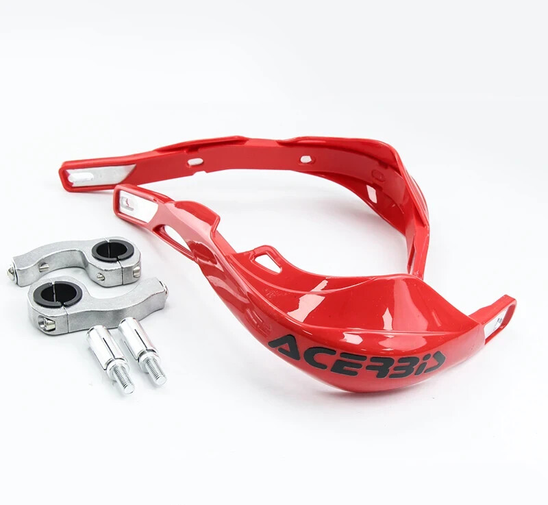 Red Handlebar Bar Guards For Motocross Enduro - Mount Kit KTM HONDA etc Hand