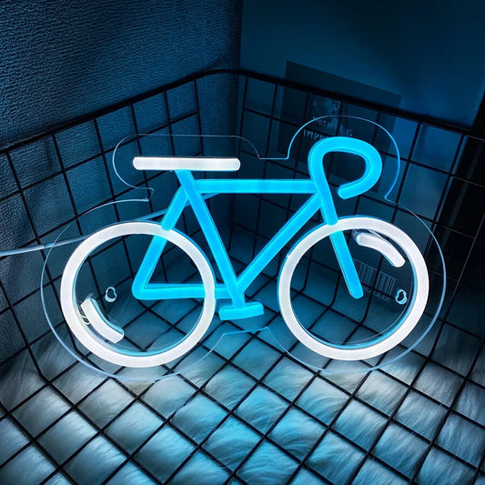 Bicycle Neon Sign - Home LED Light - Man Cave Bar Cycling Pedal Bikes Race Fixie