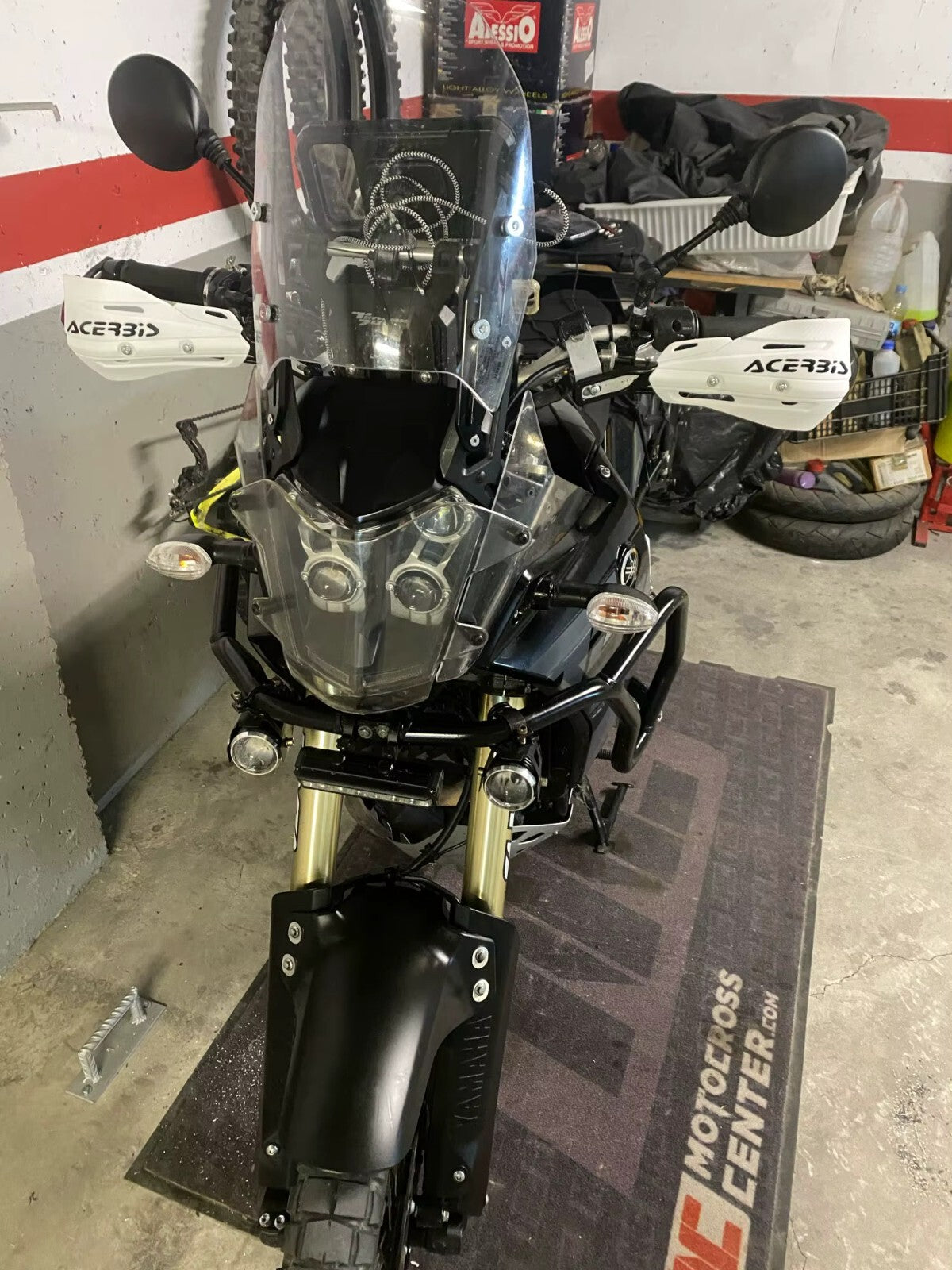 White Handlebar Bar Guards Motocross Enduro - Mount Kit KTM etc Hand Guard