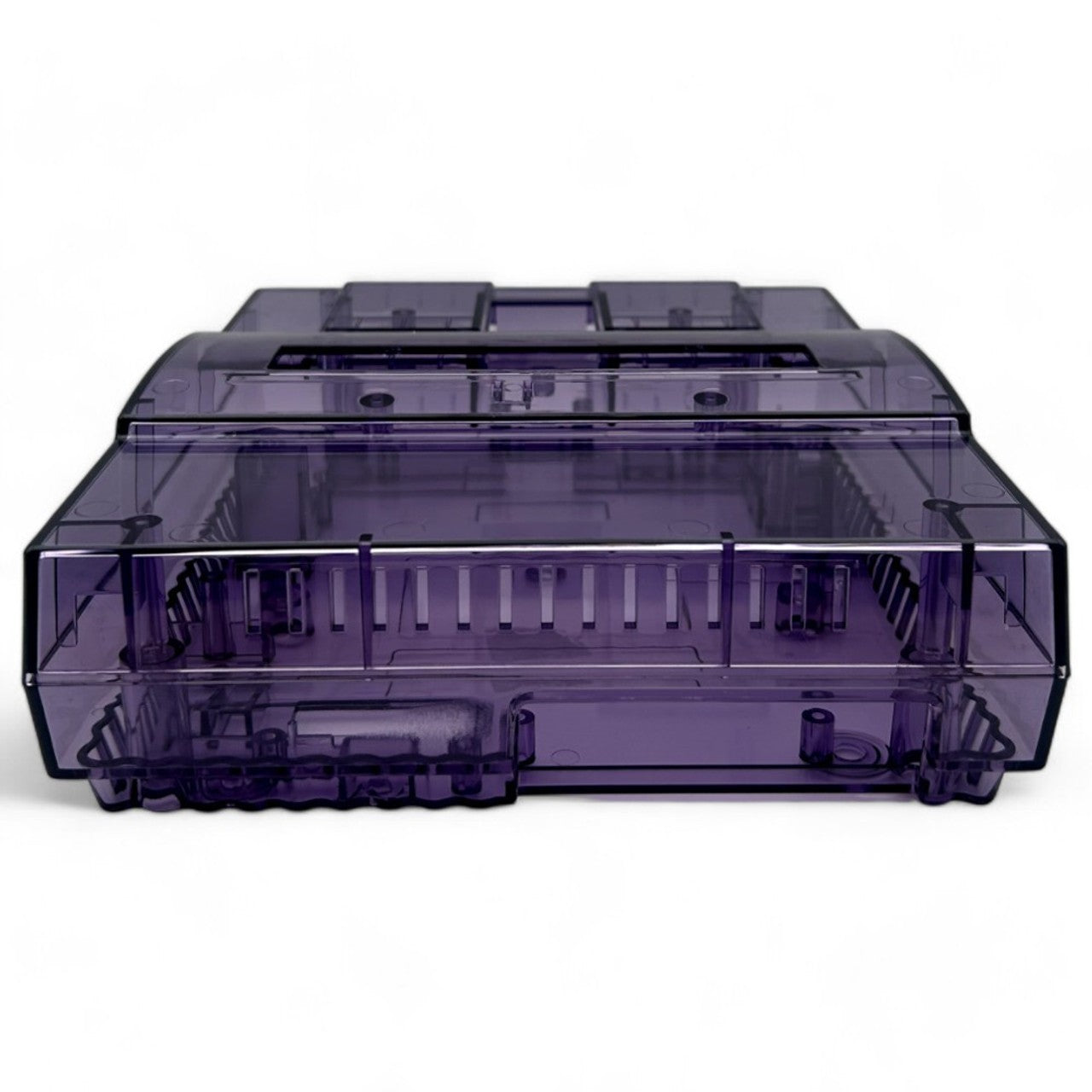 Replacement Shell Case for Nintendo SNES Console US VERSION - Transparent Purple