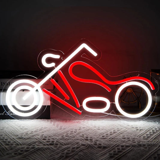 Motorbike Neon Sign - Home LED Light - Man Cave Bar Motorcycle Harley Davidson