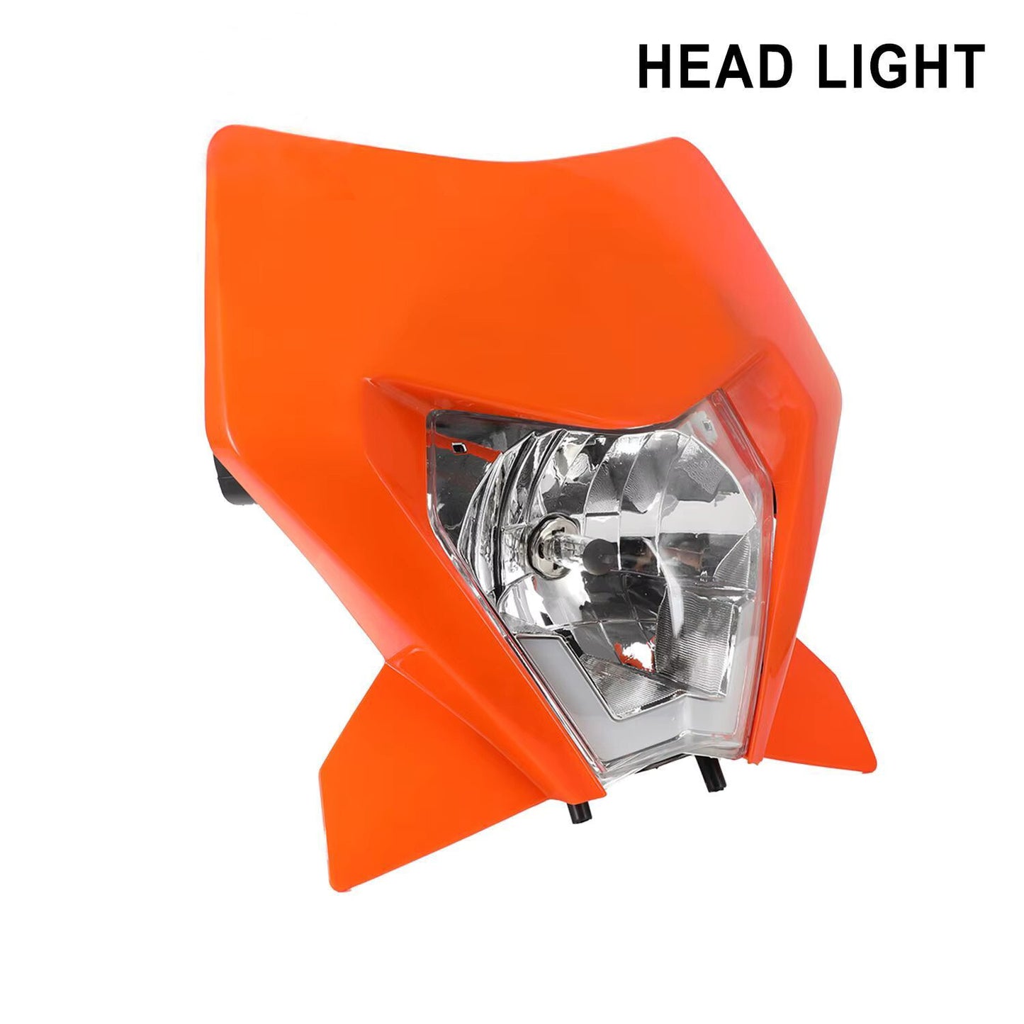 Universal Supermoto Enduro Headlight - For KTM Suzuki Yamaha Motorcycle ORANGE