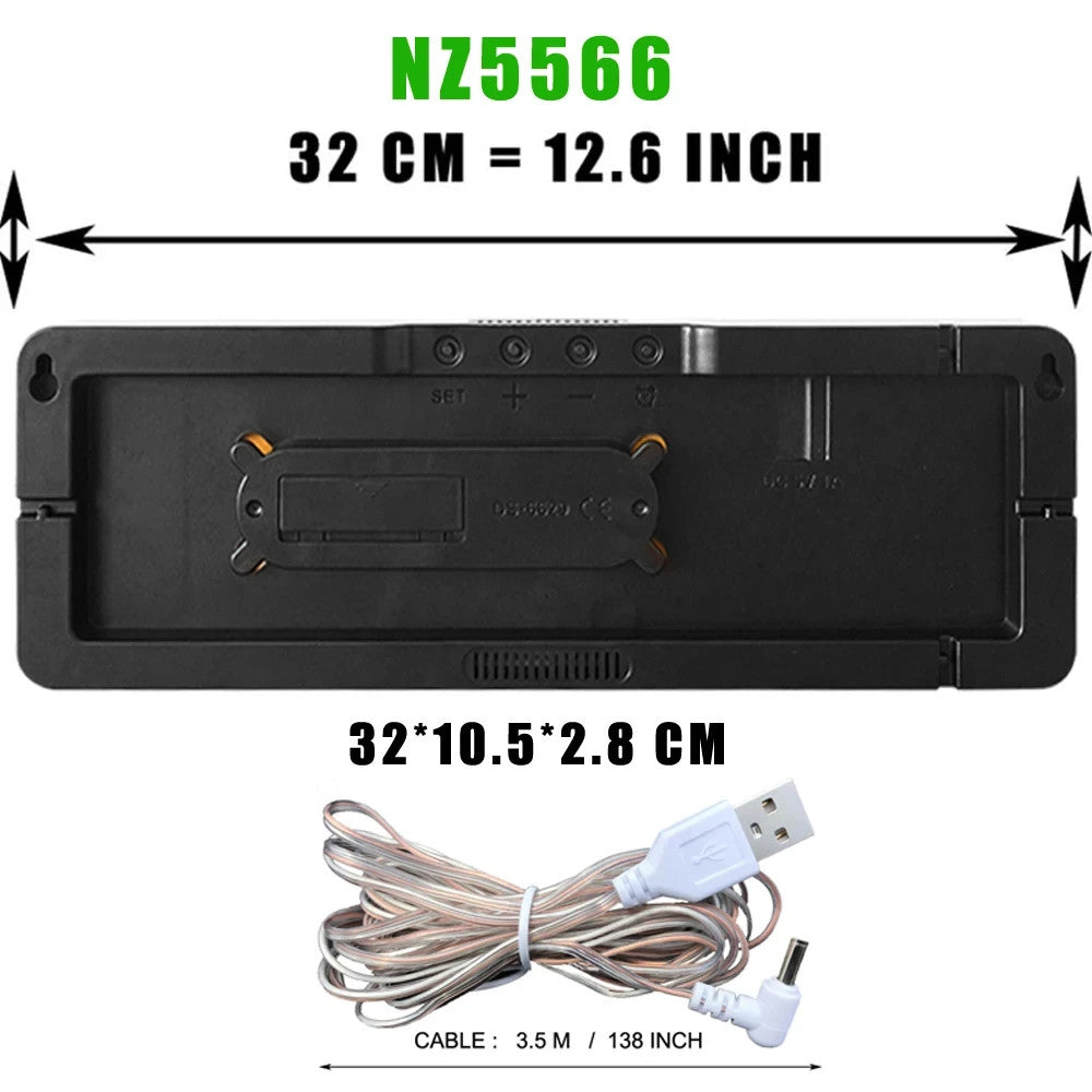 Digital Gym Wall Clock - Alarm Temperature / Time & Date gage Fitness Workout