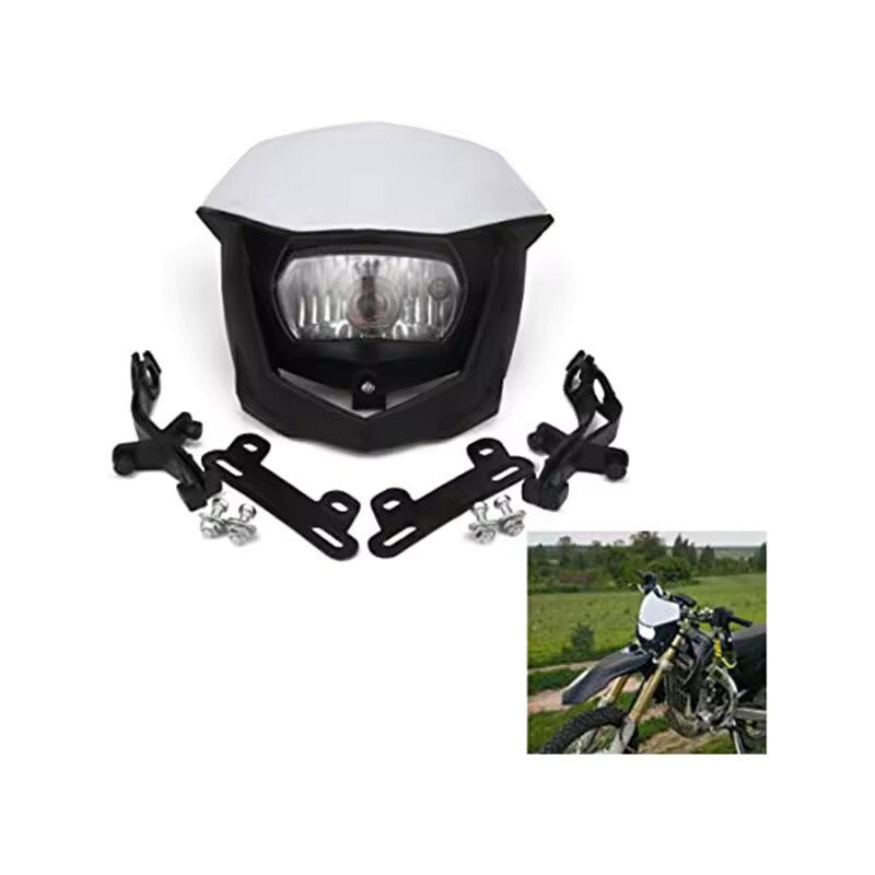 Universal Supermoto Enduro Headlight - For Suzuki Yamaha Honda Motorcycle White