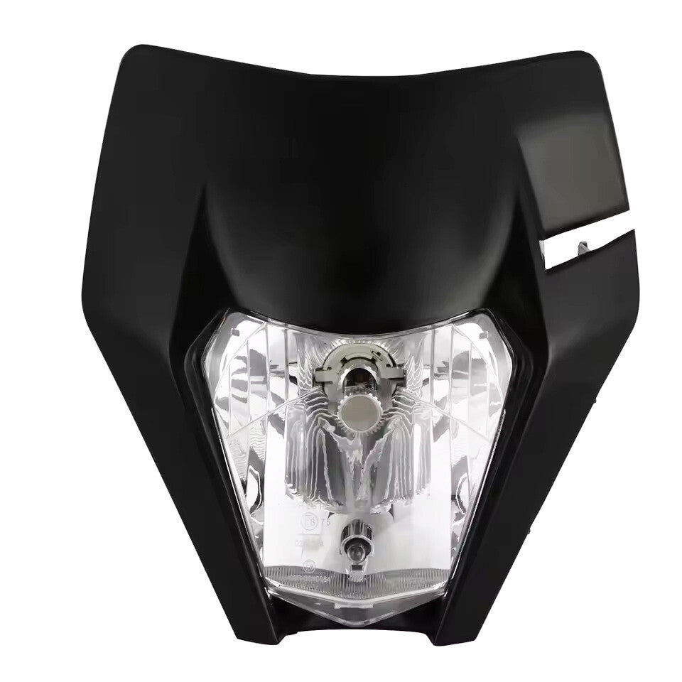 Universal Supermoto Enduro Headlight - For Honda Suzuki Yamaha Motorcycle BLACK