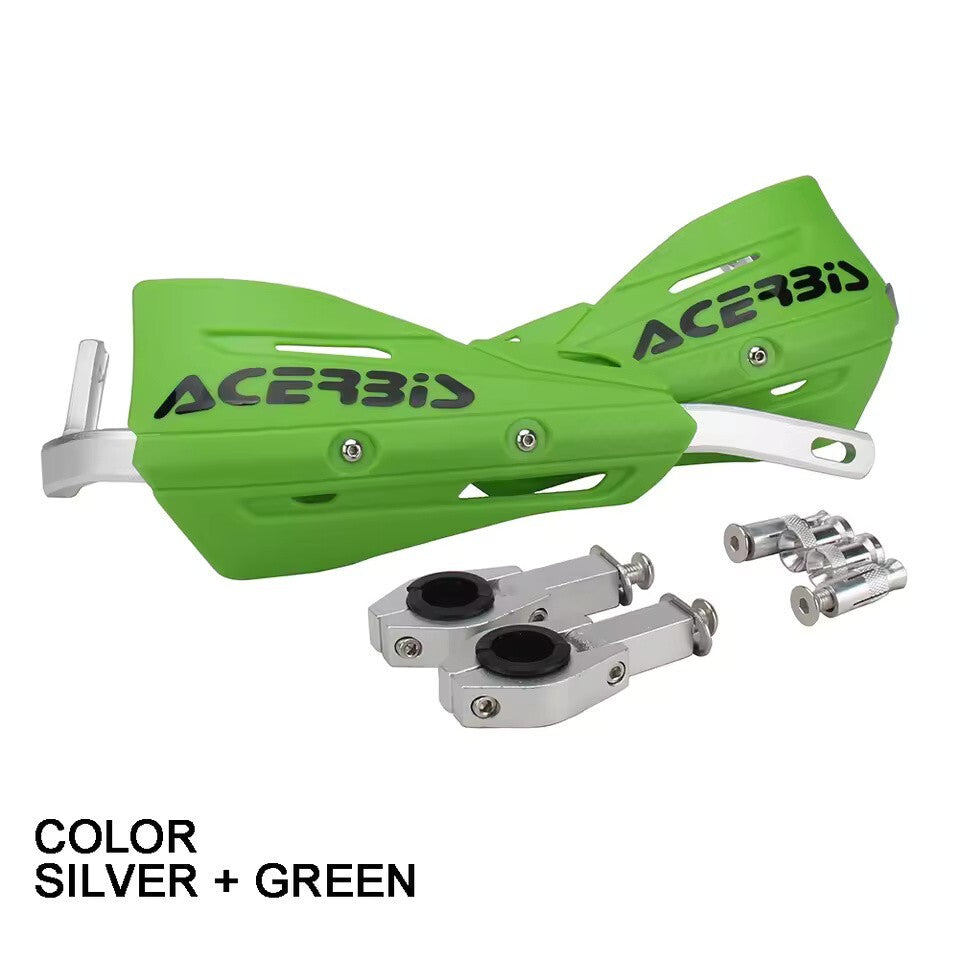Green Handlebar Bar Guards Motocross Enduro - Mount Kit KTM etc Hand Guard