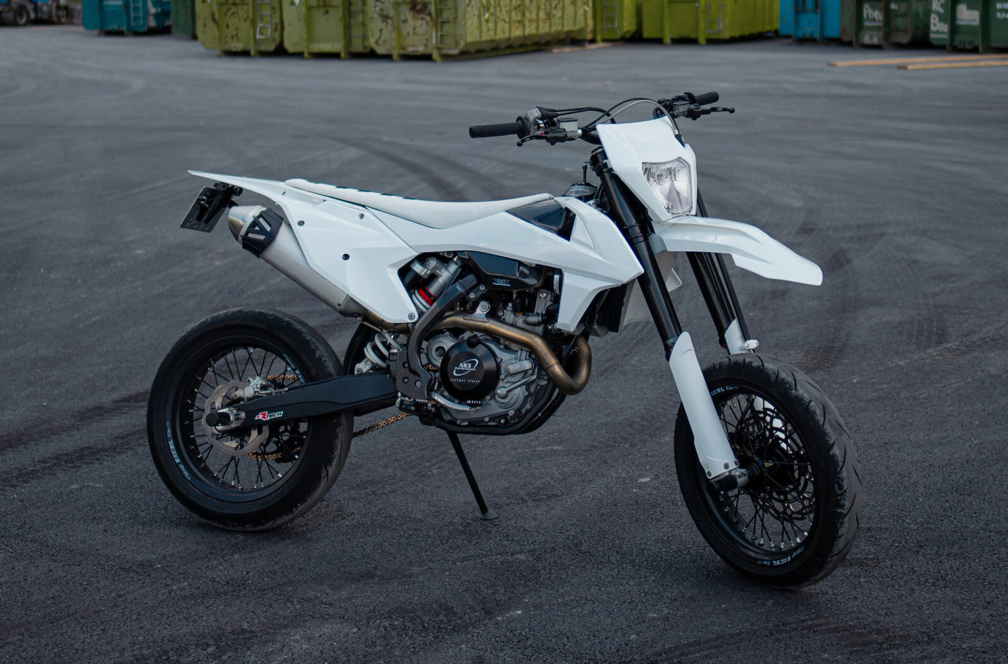 Universal Supermoto Enduro Headlight - For Honda Suzuki Yamaha Motorcycle WHITE