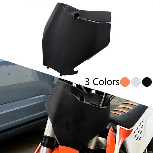 Motocross / Enduro - Front Number Plate Mask Plastic Cover KTM Supermoto Black