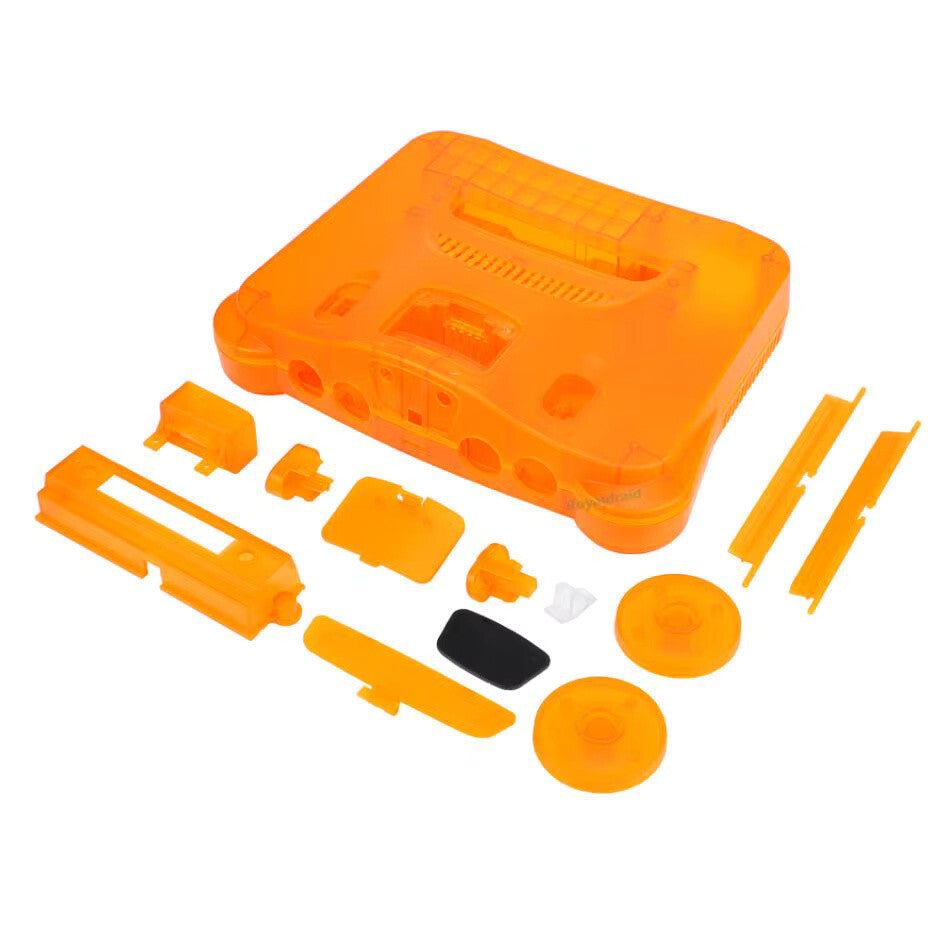 Replacement Casing / Shell / Case - Nintendo N64 Console - Translucent Orange