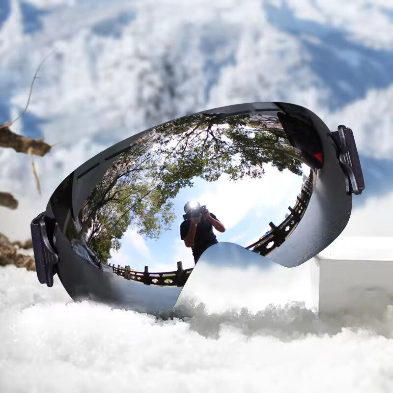 Anti-Fog Ski Snowboard Goggles Mirror / Silver Finnish  - UV400 Adult Men Women