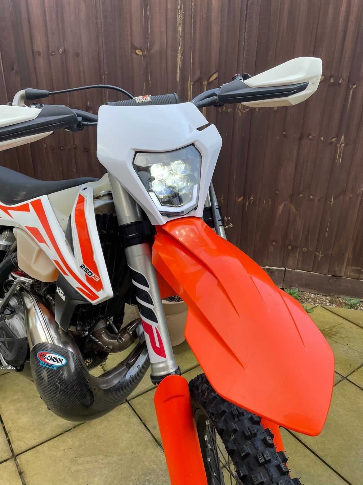 Universal Supermoto LED Headlight - For Kawasaki KTM Yamaha WHITE Motorcycle etc