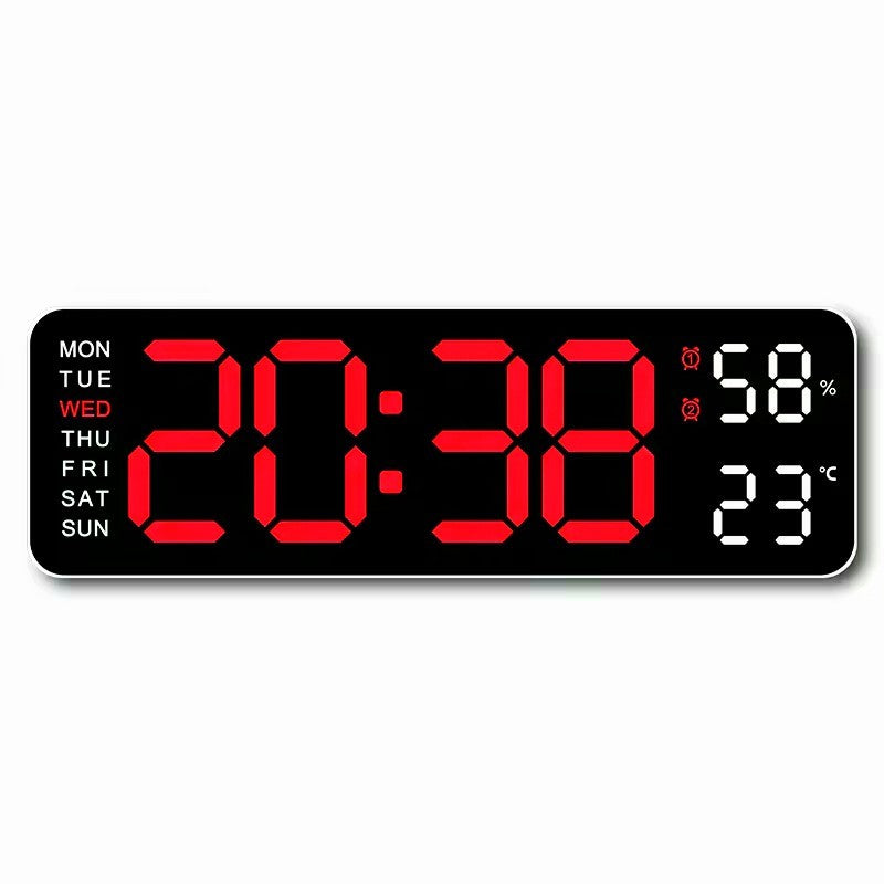 Digital Gym Wall Clock - Alarm Temperature / Time & Date gage Fitness Workout