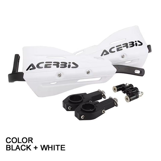 White Handlebar Bar Guards Motocross Enduro - Mount Kit KTM etc Hand Guard