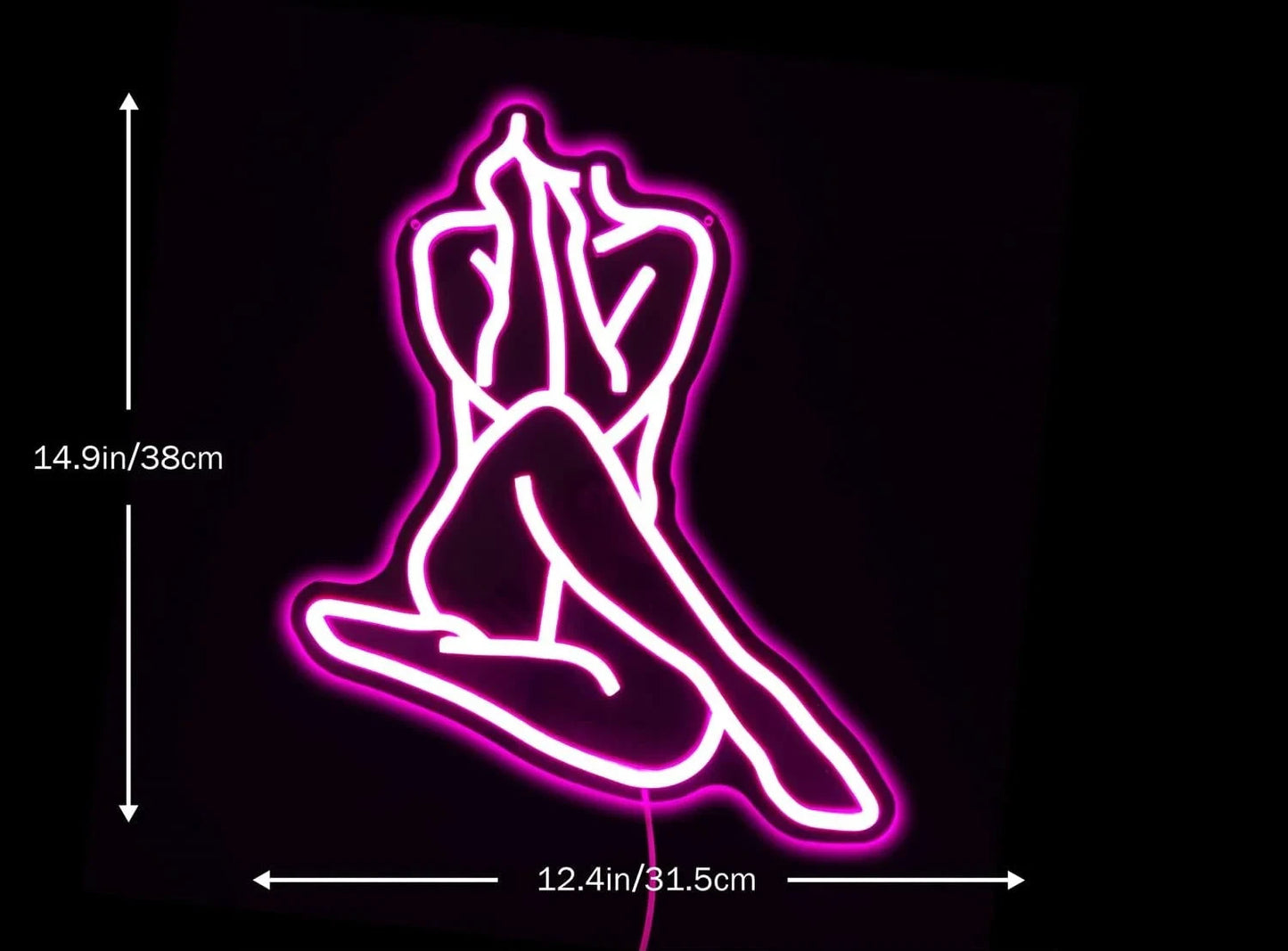 Stripper / Burlesque Girl Neon Sign - LED Light - Wall Strip Club Sexy Party USB