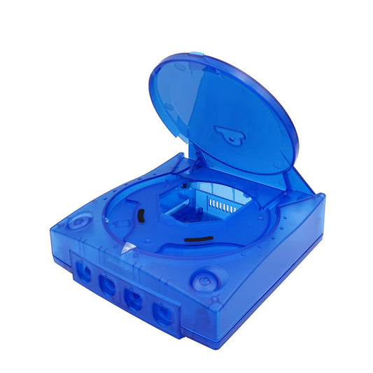 Replacement Casing / Shell / Case for Sega Dreamcast Console - Transparent Blue