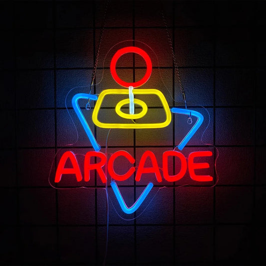 Arcade Machine LED Neon Light - Gaming Sign Wall Gift Man Cave 80s Xbox Retro